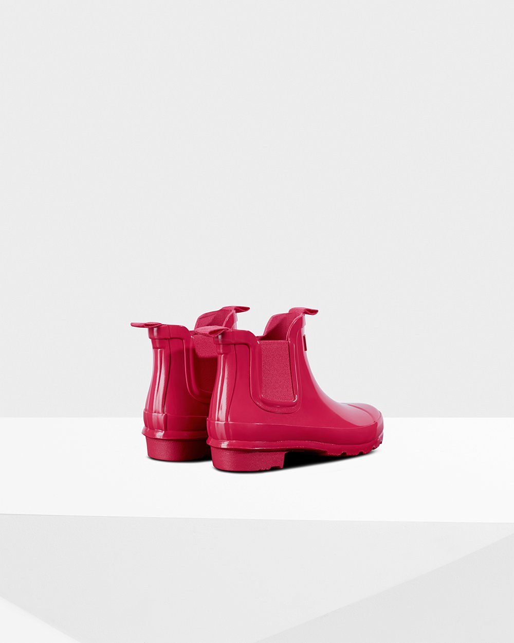 Hunter Original Big Gloss Chelsea Boots - Shop Online Kids Pink - KRAYDS453